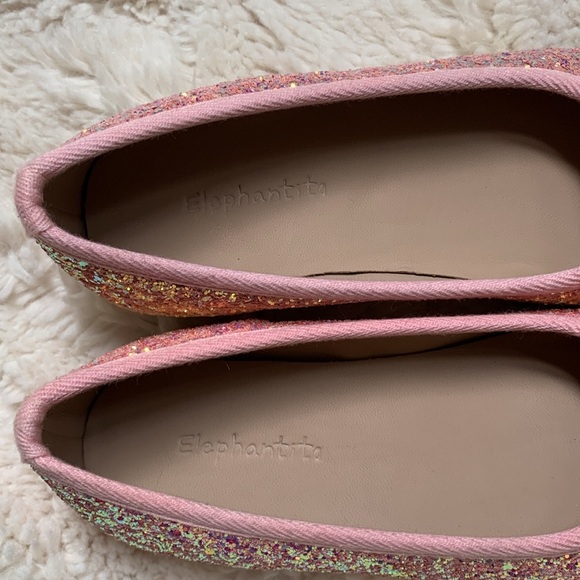 Elephantito Pink Sparkle Flats - Picture 3 of 7